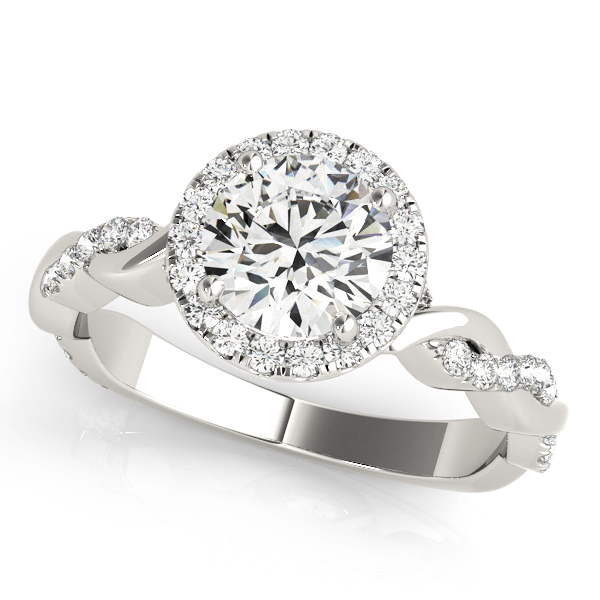 14Kw Halo Engagement Diamond Ring Wedding Ring 1.25 CT TW