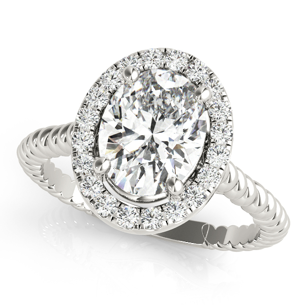 14Kw Halo Engagement Diamond Ring Wedding Ring 1.00 CT TW