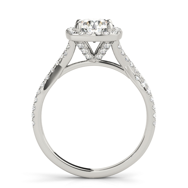 14Kw Halo Engagement Diamond Ring Wedding Ring 1.17 CT TW
