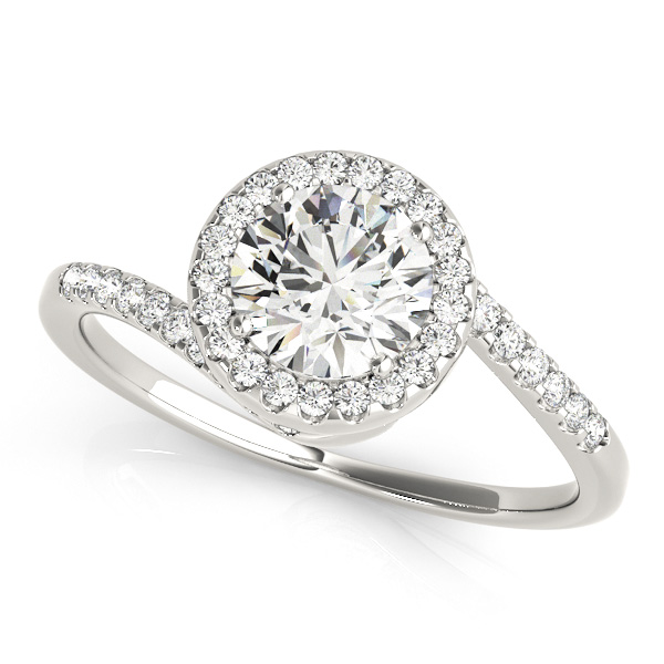 14Kw Halo Engagement Diamond Ring Wedding Ring 0.63 CT TW